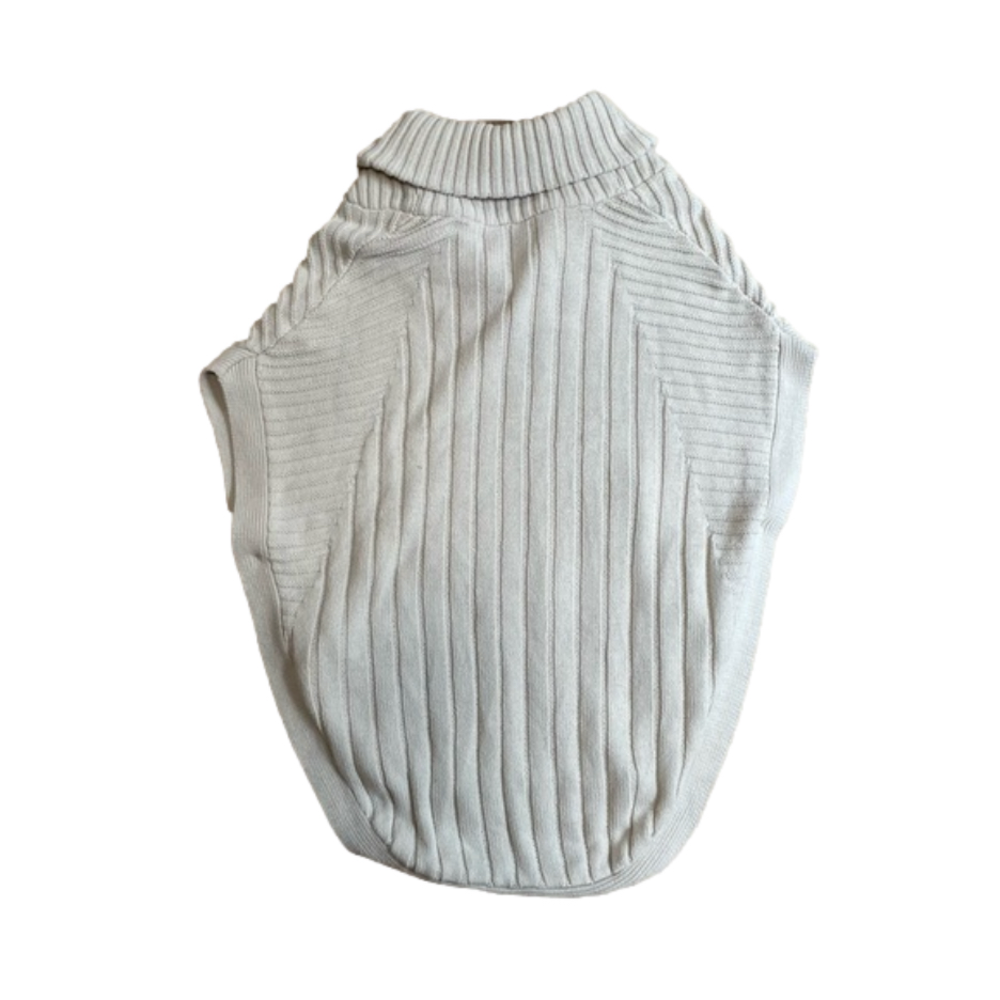 Ricki’s Cream Turtleneck Knit Poncho Size Medium - Picture 2 of 6